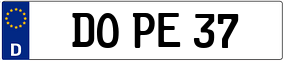 Trailer License Plate